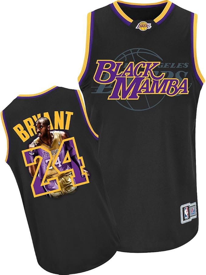 NBA Men's Los Angeles Lakers Kobe Bryant 24 Notorious Jersey (Black