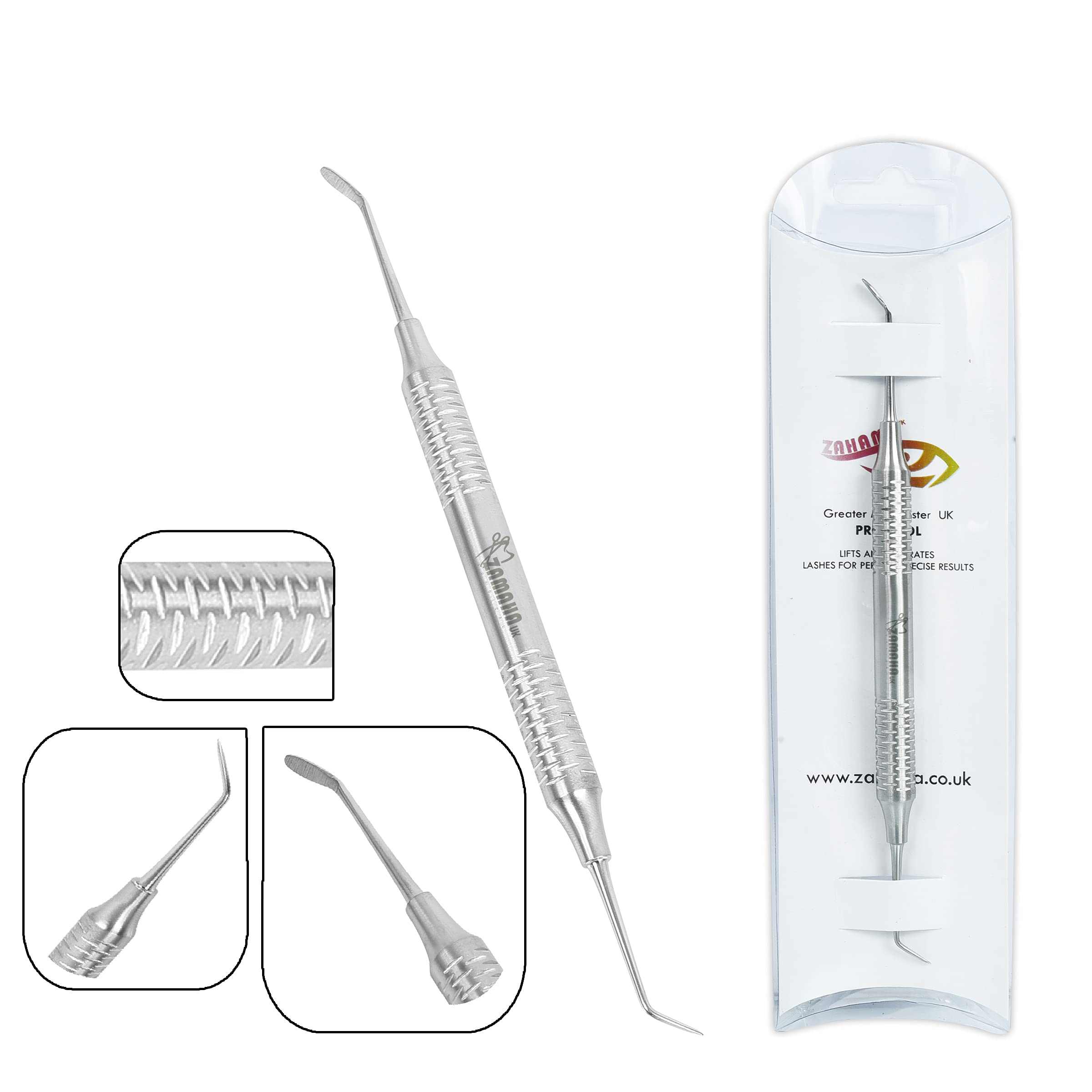 ZAMAHA UK Eyelash Separator Tool - Professional Lash Lift and Tint Perming Tool Kit - Lashlift Hollow Double Ended Eyebrow Extensions Accessories, Universal Medium