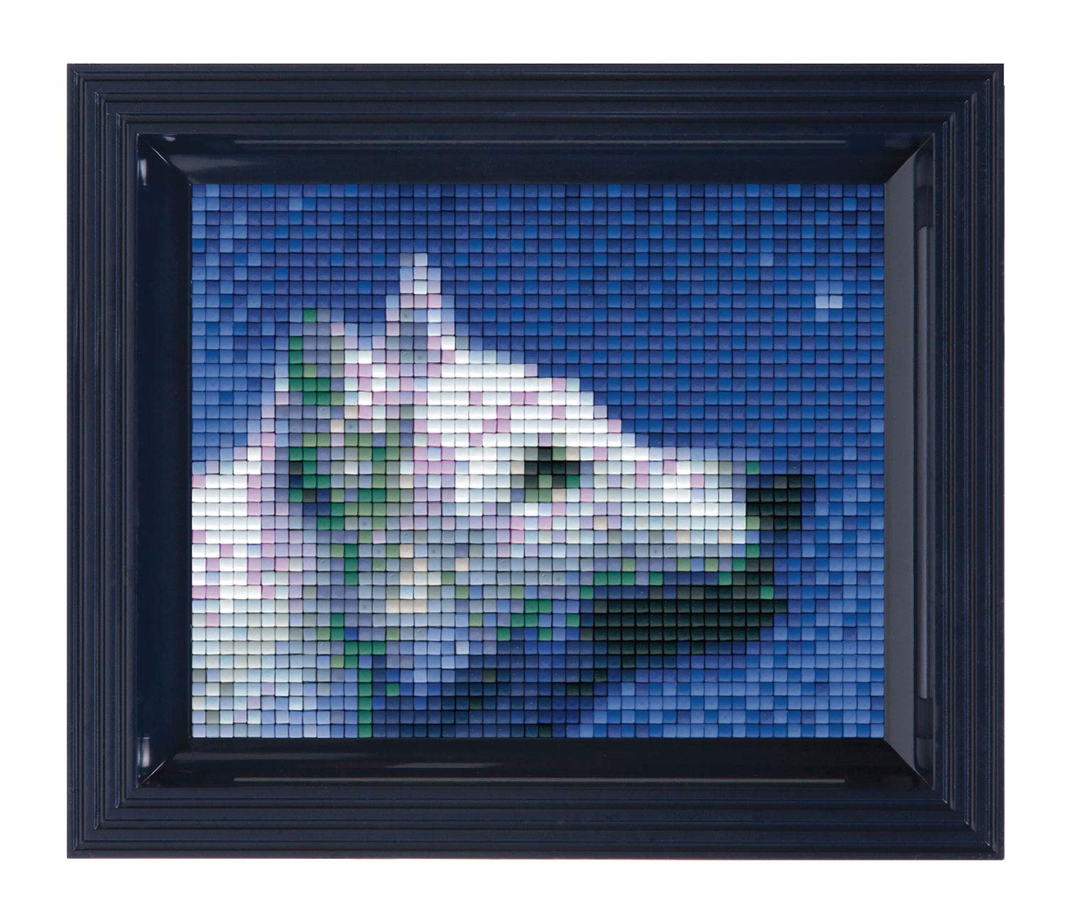 Pracht Creatives Hobby Pixel P31302 Mosaic Gift Box Wolf Pixel Picture with Frame, Easy Plug-In System, No Ironing or Gluing, Organic Plastic Stones