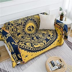 Boho Throw Blankets Woven Reversible Cotton