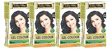 Indus Valley Permanent Herbal Gel Hair Colour Dark Brown 3.0 (Set of 4)
