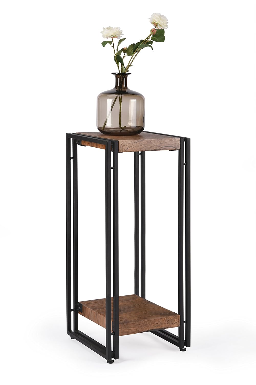 tall end table with shelves on Home Kitchen Fivegiven Tall Accent Side End Table For Small Spaces Living Room Night Stand For Bedroom Rustic Brown Fiv001014002003000 End Tables