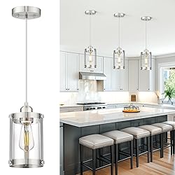 Osimir Brushed Nickel Pendant Lights Kitchen