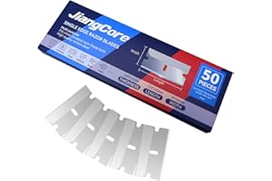 JIANGCORE 50 Count Single Razor Edge Blades – Premium SK5 Carbon Steel, Ultra-Sharp & Durable for Professional Shaving, DIY Crafts, and Industrial Use