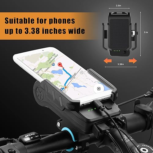 RERAUN in Multifunctional Bike Lights Headlights USB