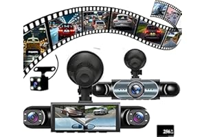 Full View Car Dashcam System128G, 360° 4 Channel Dash Cam, 1080P Full HD Recording for Cars Front/Rear/Left/Right - Night Vis