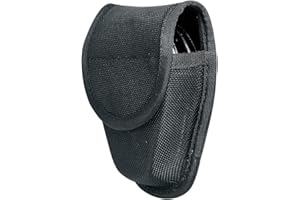 TAFTACFR Double Handcuff Case Hidden Snap Law Enforcement Military Standard Double Handcuff Pouch with Belt Loop