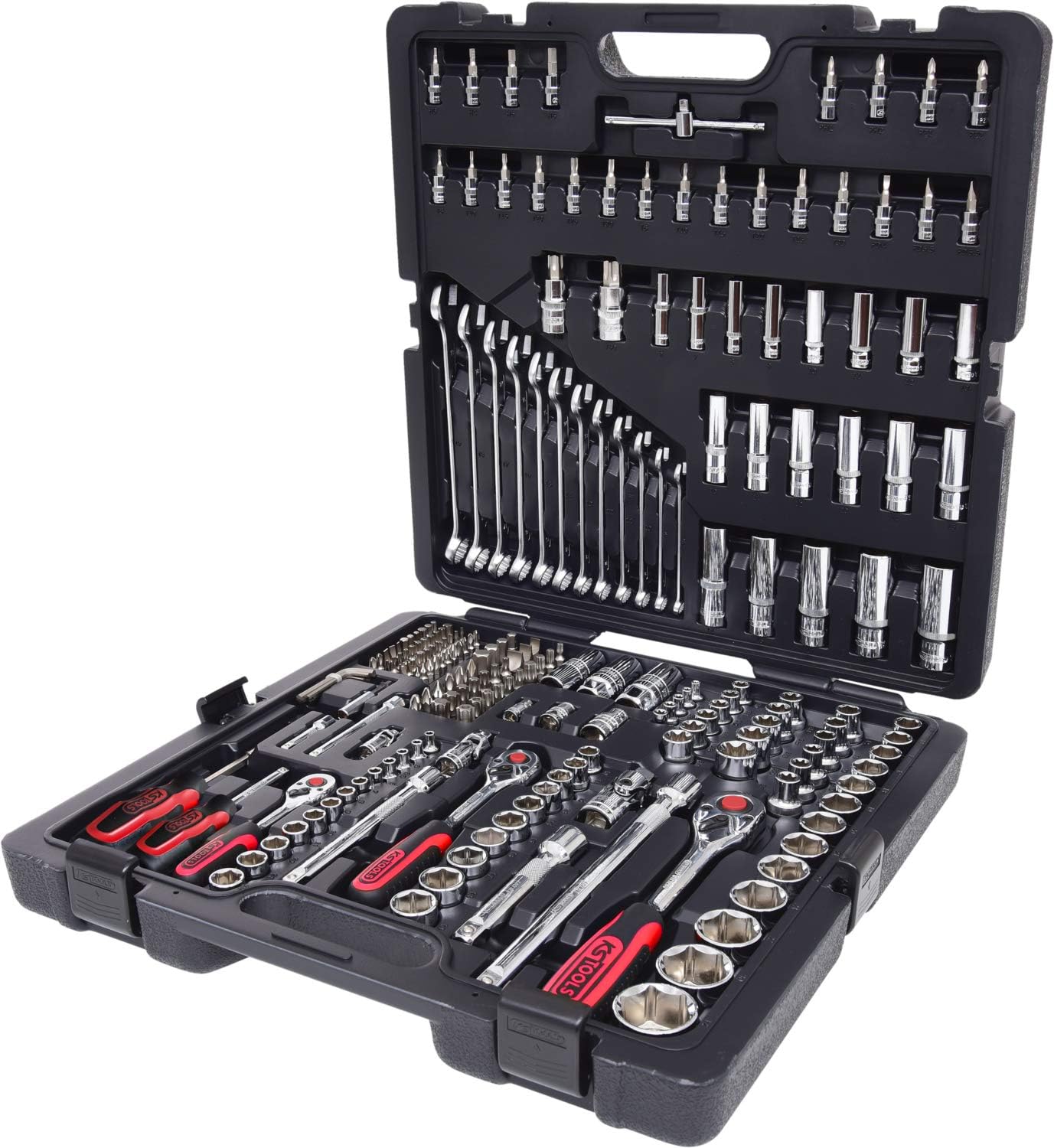 KS Tools 918.0216 1/4" + 3/8" + 1/2" CHROMEplus Socket set, 216 pcs, Clear, 216-tlg
