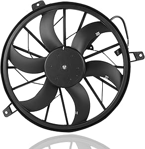 MOSTPLUS 1PC Black Radiator Cooling Fan Assembly 52079528AD 621130 for 2003 Jeep Grand Cherokee