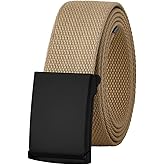 Falari Canvas Web Belt Fully Adjustable Cut to Fit Golf Belt Flip Top Buckle