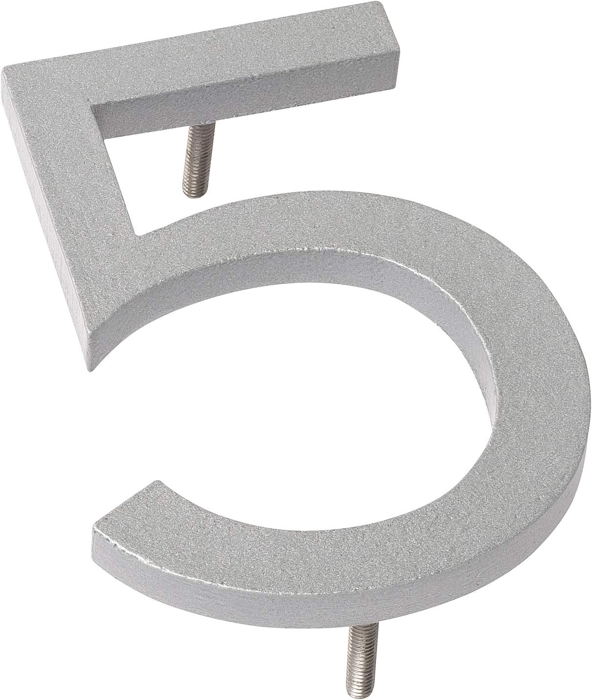 Address Signs - Montague Metal Products MHN-04-F-SR1-5 Solid Aluminum Modern Floating Address House Numbers, 4