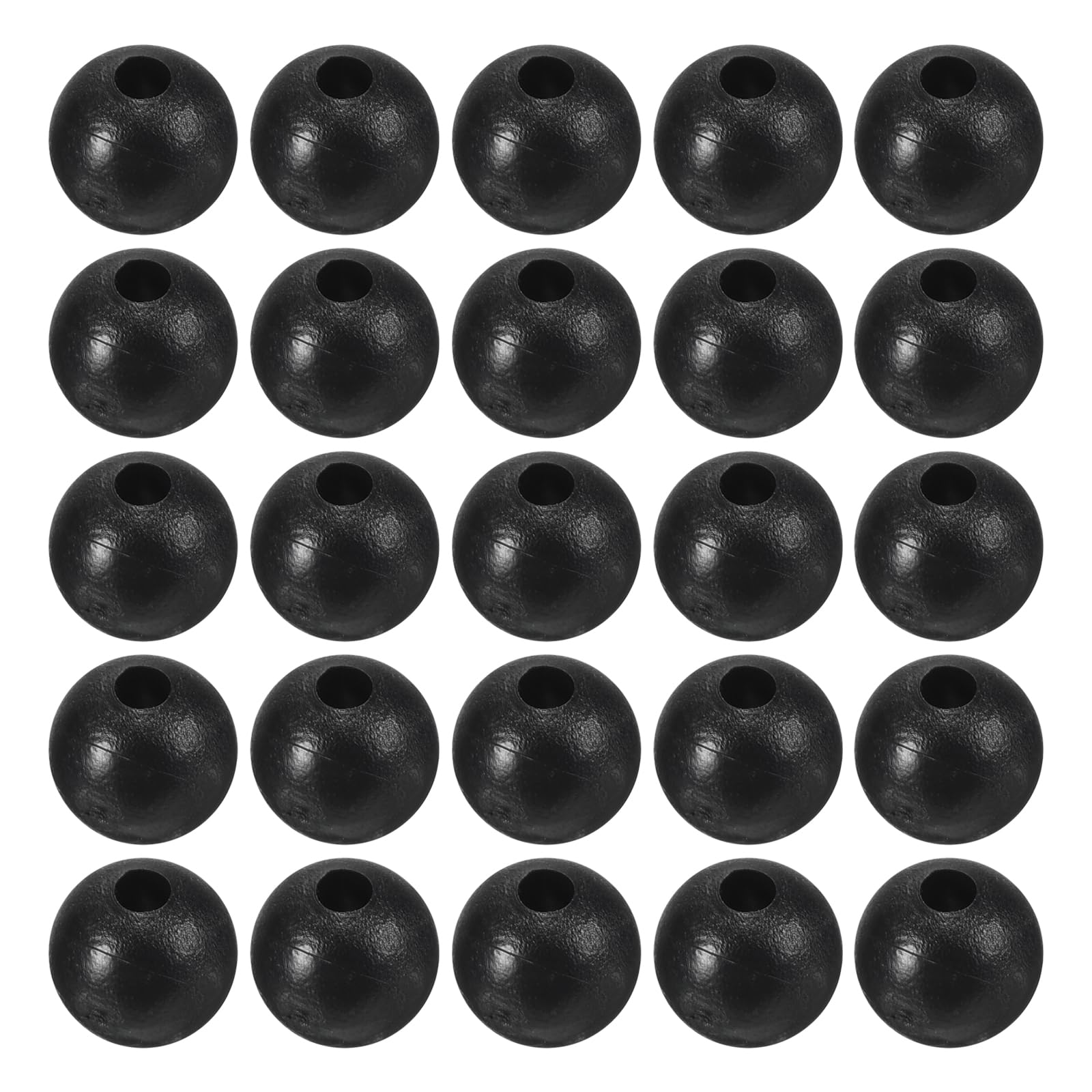 M METERXITY 200 Pcs Glow Fishing Beads - Plastic Luminous Round Bait Egg Lure Rigs Apply to Outdoor Tackle Tool (5mm, Black)