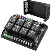 Weasch 8 Way Fuse Relay Box 12V Automotive Universal Fuse Panel | High Capacity, Dual Circuit Defense, with 8 Relays 8 ATC/ATO Blade Fuses, Fits Cars, Trucks, RVs, Marine, 12 DC Application