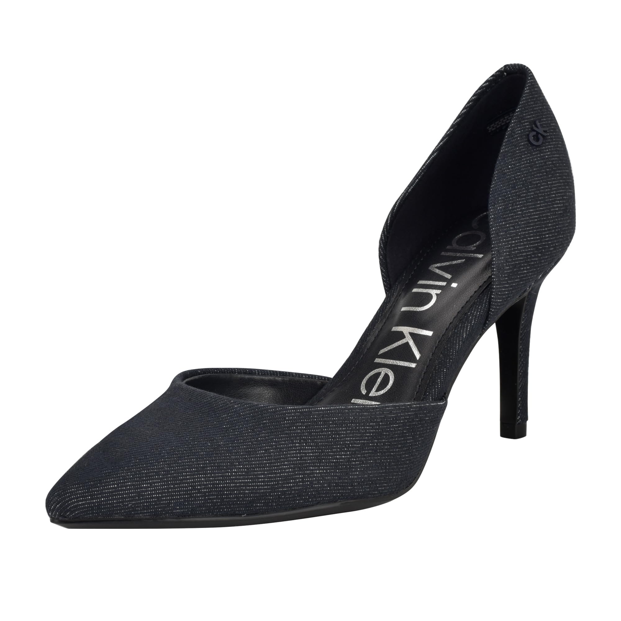 Calvin Klein Women’s Gloria Pump, Dark Blue Denim 402, 5