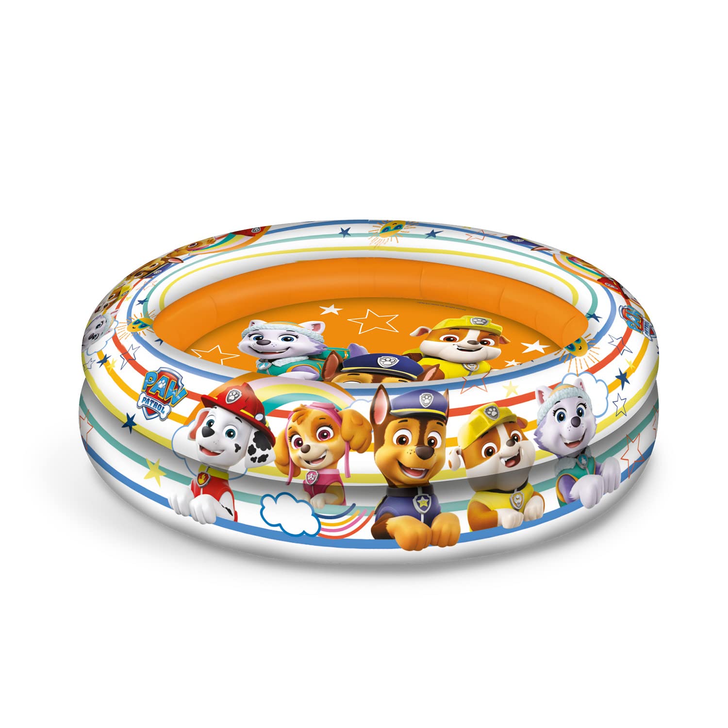 Mondo Toys PAW Patrol 2‑Ring Inflatable Baby Pool – 100 cm Diameter, For Children 10+ Months – 16911