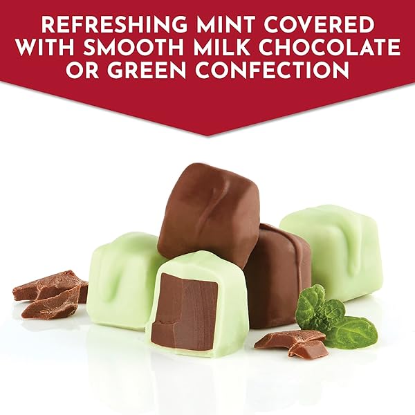 FANNIE MAY, MILK CHOCOLATE CANDY, MINT MELTAWAYS, 14 OZ GIFT BOX