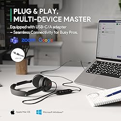 Yealink UH44 Teams Certified USB Wired Headset with