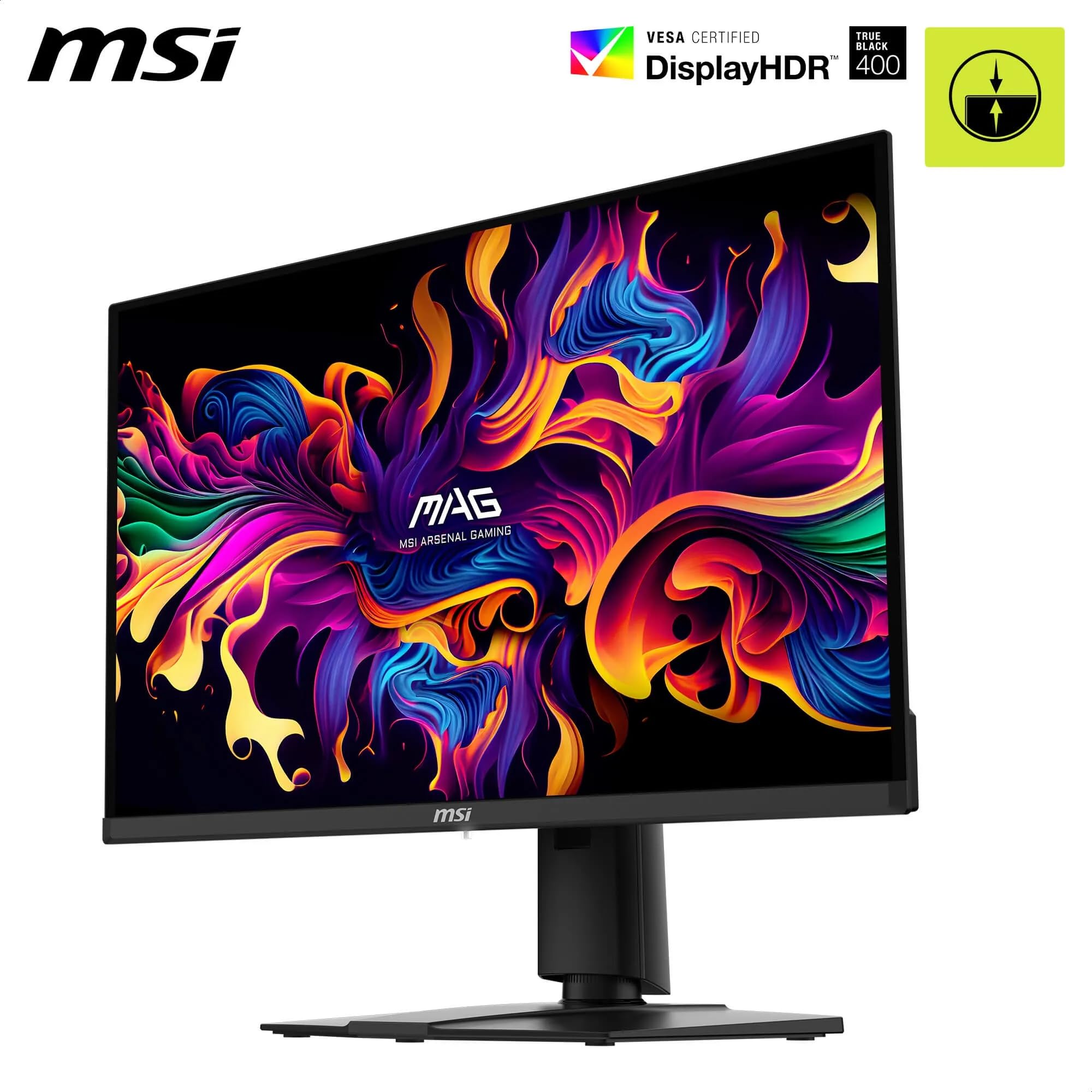 MSI MAG 272UP QD-OLED X24 27 Zoll 4K UHD Gaming Monitor, 3840x2160, Quantum Dot OLED Panel, 240Hz, 0.03ms, DisplayHDR True Black 400, AMD FreeSync Premium Pro, USB C (15W PD), Rahmenlos, schwarz 3