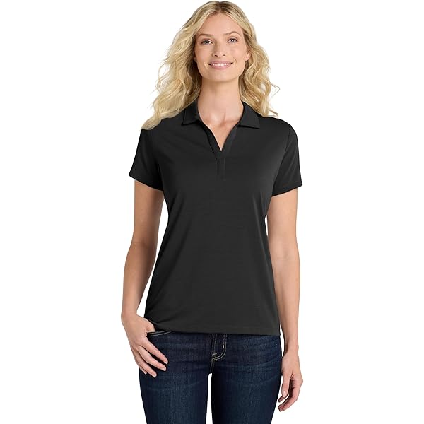 Port Authority Diamond Jacquard Polo Shirt Black at Amazon Men's