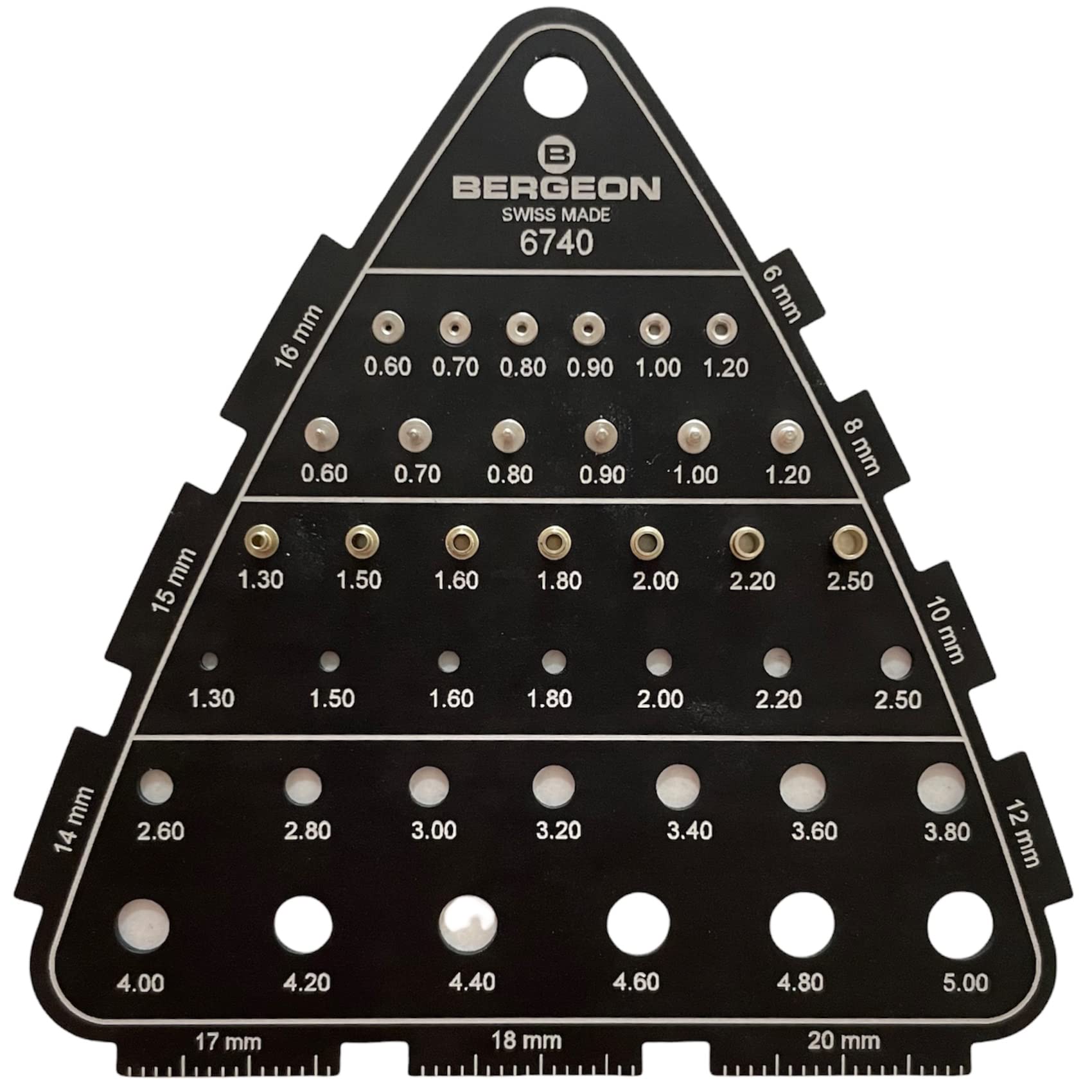 Bergeon 6740 Crown Gauge Measuring Tool Test Tool Suitable for Quartz Watchmakers
