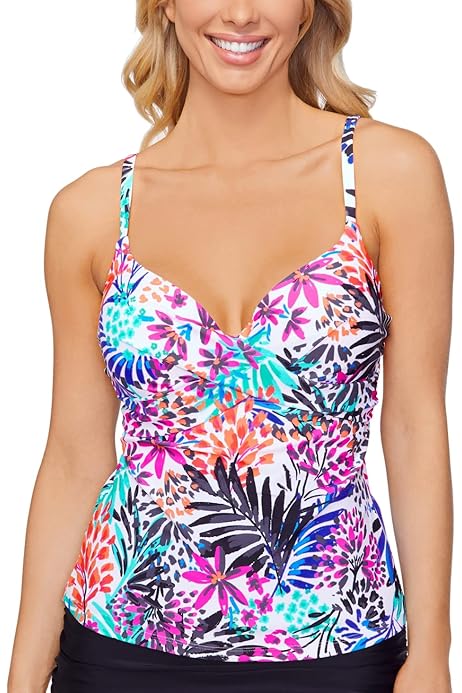 women's tankini tops with support