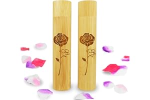 AODIYA Set of 2 Small Bamboo Scattering Urns Tube for Human Ashes, ECO & Biodegradable Friendly Bamboo Spreading Cremation Tube Urn for Male Female Child Pet Ashes