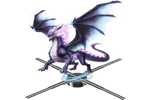 MAGIKERATION 3D Hologram Fan, 20 Inch Hologram Fan Support App/Remote/Bluetooth/WIFI, Holographic Display with HD LED 2000*1152PX Resolution Picture Spinner for Business,Shop,Christmas,Halloween (50cm,8G)