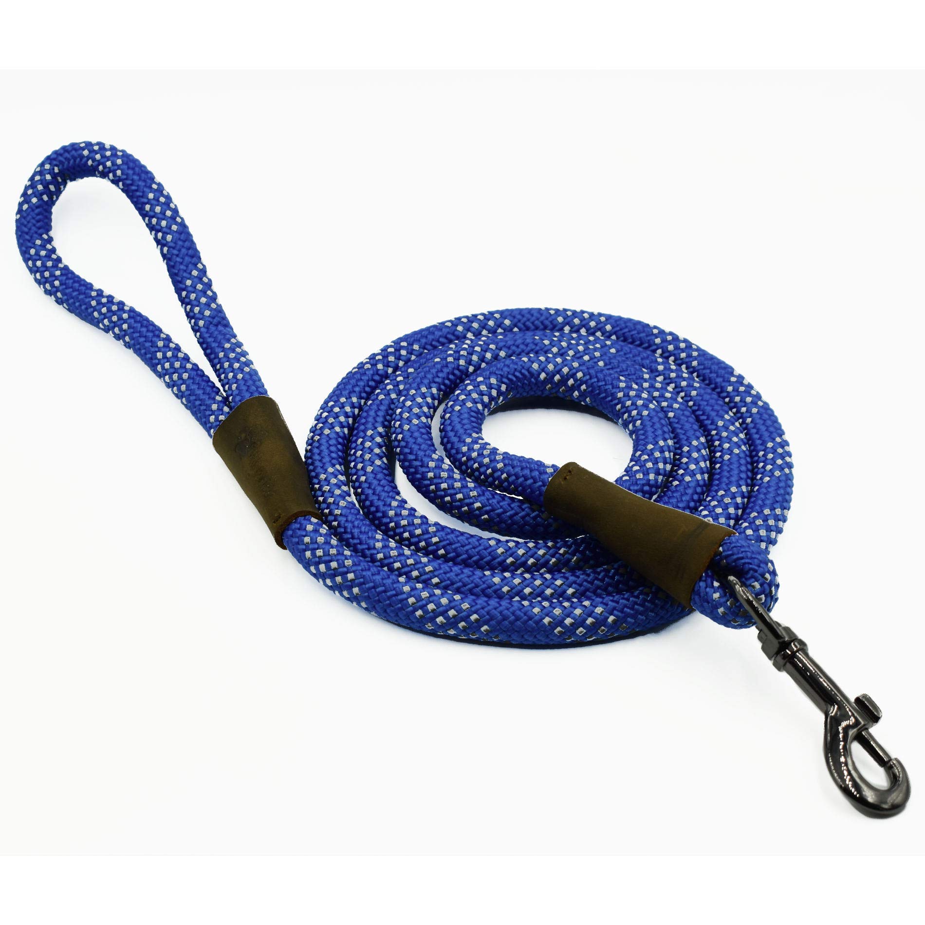 Max and Neo Rope Leash Reflective 6 Foot - We Donate a Leash to a Dog Rescue for Every Leash Sold (6 FT x 1/2", Blue)