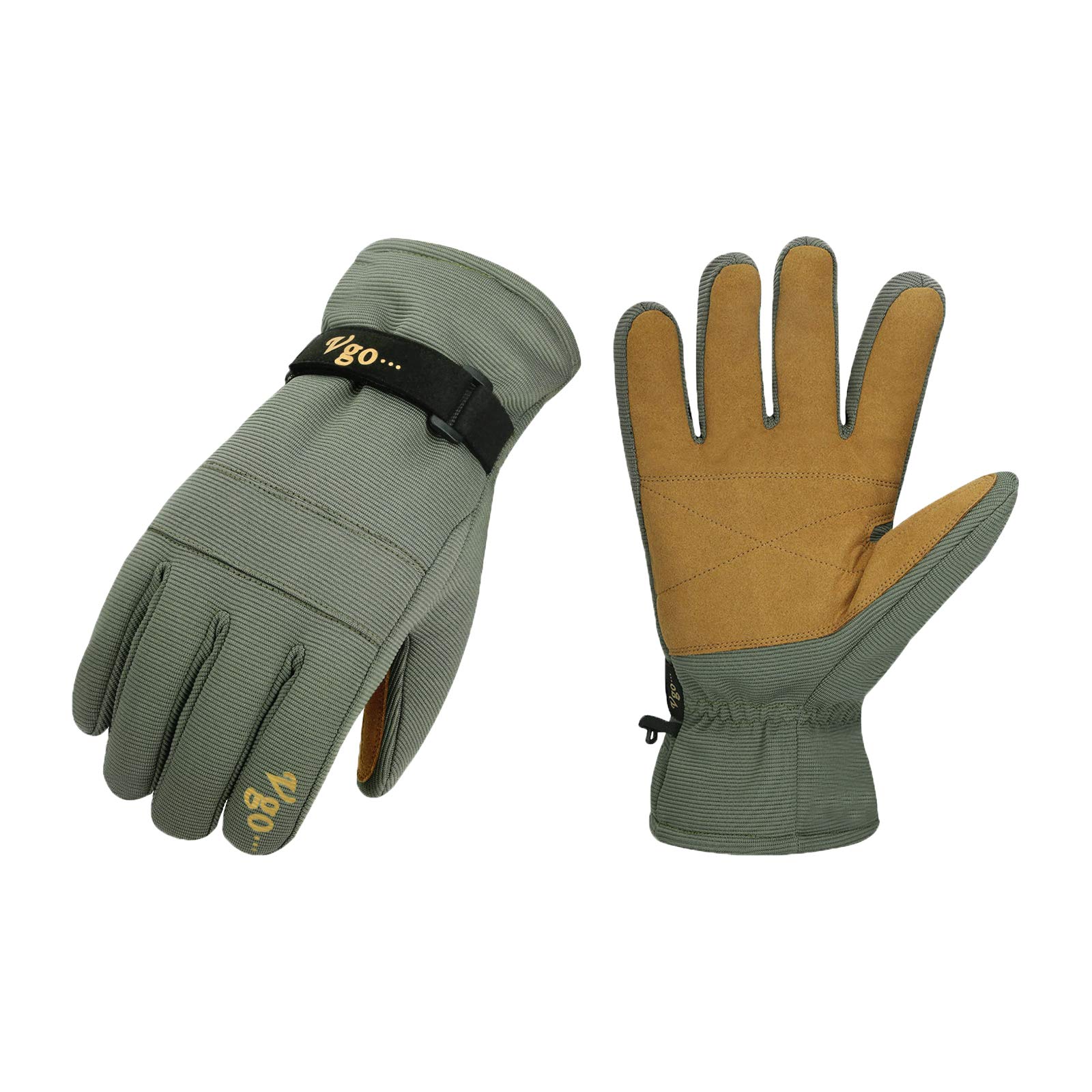 Vgo... Thermal Waterproof Gloves, Winter Gloves for Skiing Snowboard Freezer Walking in Cold Weather Windproof Coldproof for Men