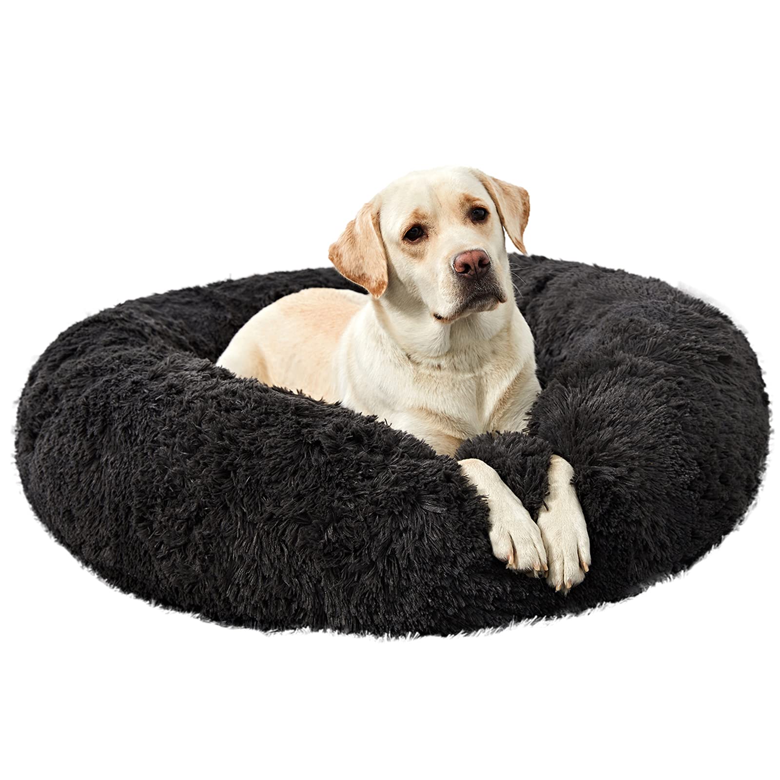 ANWA Washable Dog Round Bed - XLarge Donut Dog Bed, Comfy Calming Cuddler