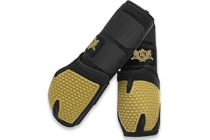 RS PREMIUM HORSES RS Premium Design Gold Line Horse Boots | Comfortable, Protective & Shock Absorber | Sport Boots for Horses Best for Jump Training | Ok Fabric 1682D Provides Ultimate Flexibility (Black, Medium)
