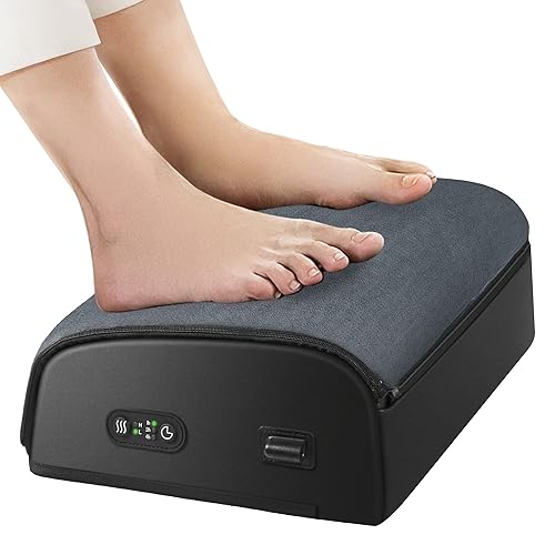 COMFIER Foot Rest with Heat Under Desk for Home Office Use, Foot Warmer, Adujtsable Ergonomic Foot Stand, Gaming Desk Footstool, Memonry Foam Support Cushion for Back, Gifts for Women Men