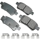 Akebono Ultra-Premium Ceramic Rear Disc Brake Pads, GREY
