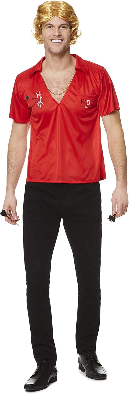 Karnival 82233 1980's Darts Champ Kit Costume, Men, Multi, Medium