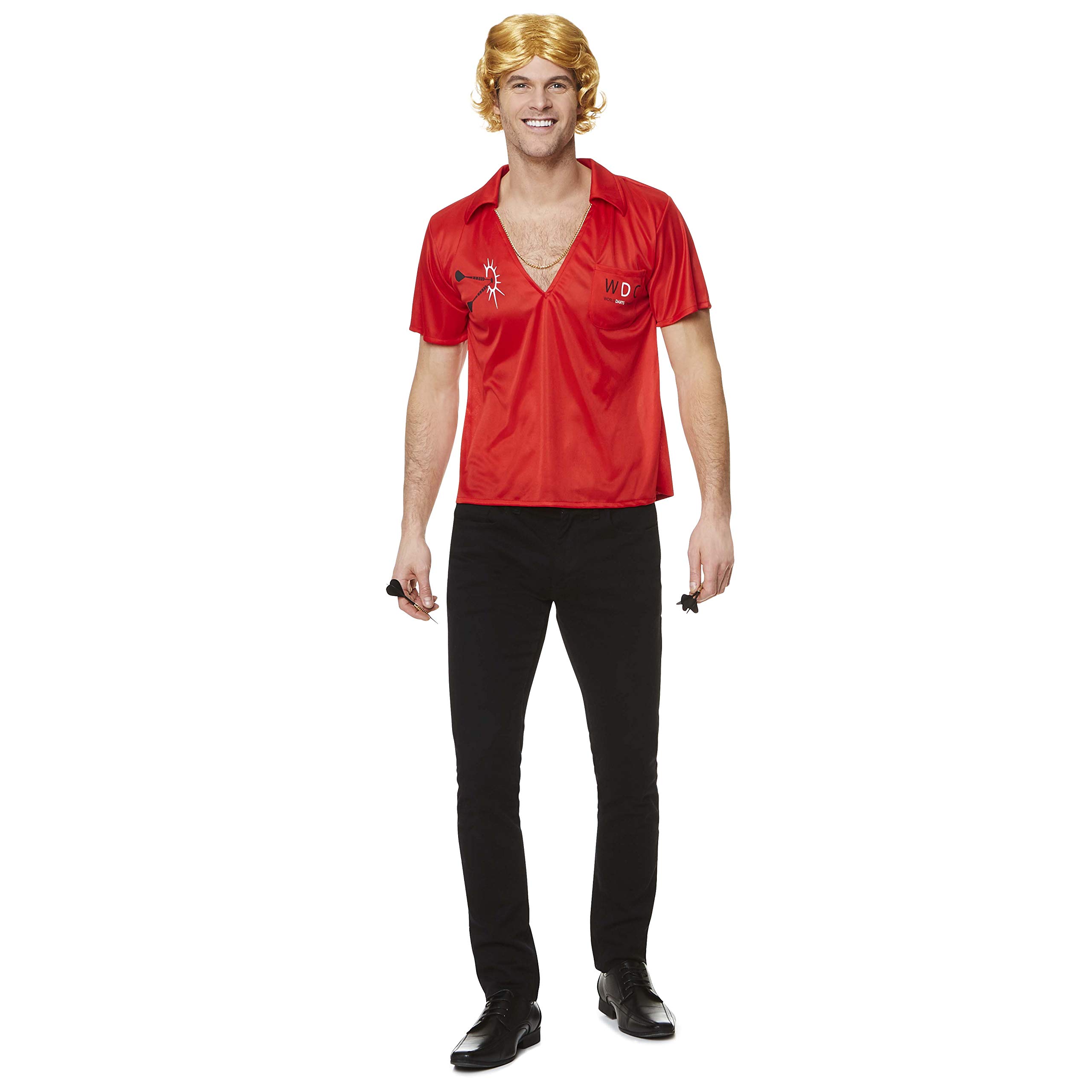Karnival 82233 1980's Darts Champ Kit Costume, Men, Multi, Medium