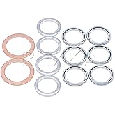 Rexka 12pcs Transfer &amp; Differential Service Gasket Kit Compatible with Toyota Lexus 4Runner Land Cruiser Tundra Tacoma FJ Cruiser Highlander RAV4 Sequoia Sienna 1215710010 9043024003 90430A0003