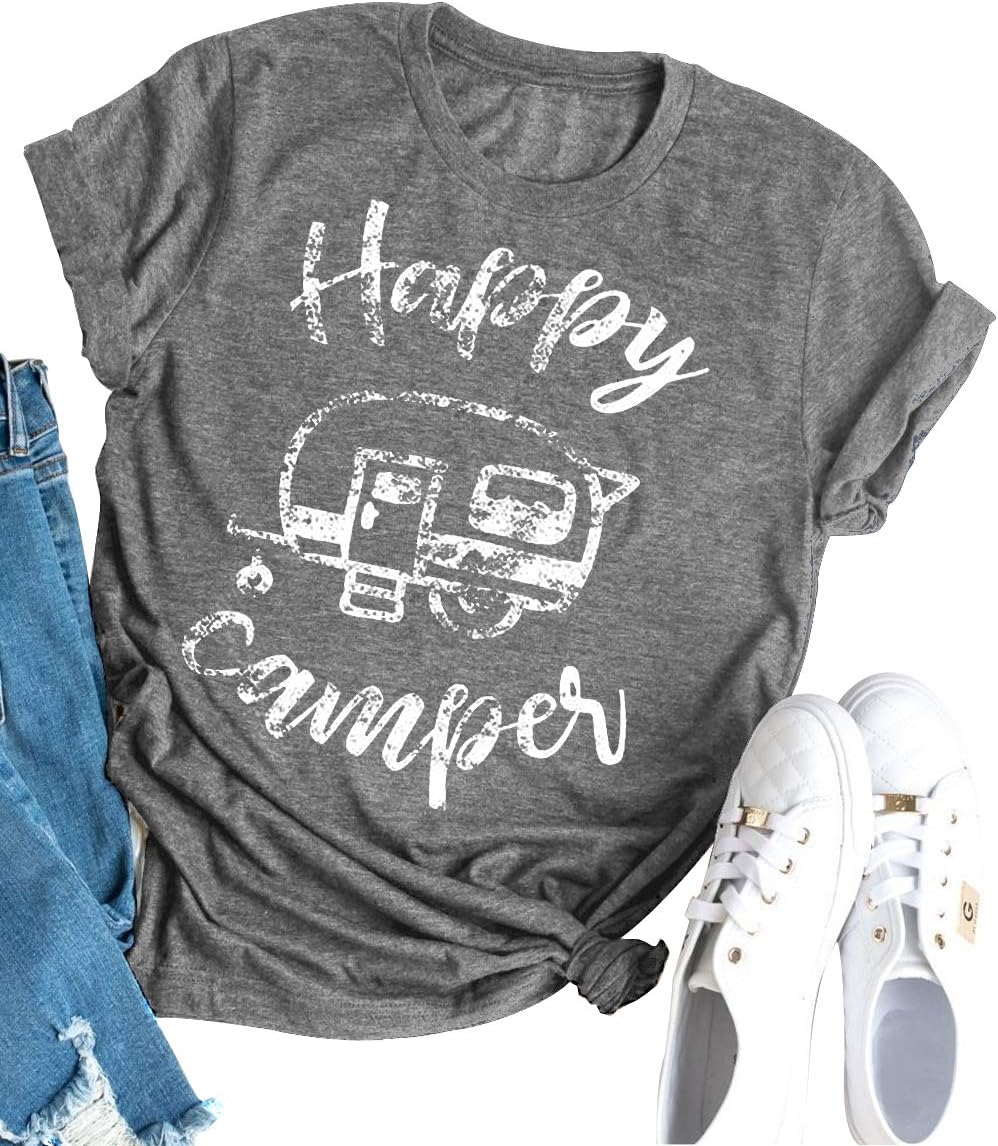 Women Letter T Shirt Graphic Casual Short Sleeve V-Nack Funny Tee Tops Blouse
