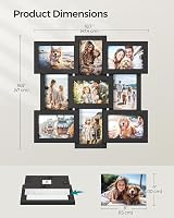 SONGMICS Collage Photo Frame 9 Holes 4x6 Display Ink Black RPF029B01 view 5