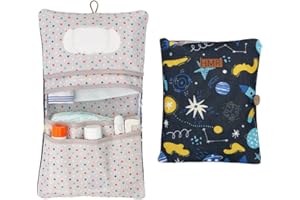 HAMUR HOME HAMUR Baby Diaper Bag Organizer – Travel-Friendly, Compact & Foldable | Stroller Pouch for Newborn Essentials – Must-Have for Boys & Girls (Space)