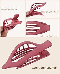 French Flat Hair Clips for Women - 6Pcs Flat Hair