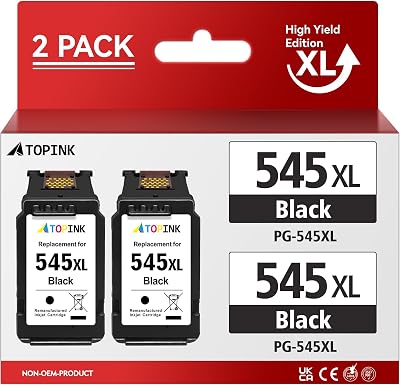 ATOPINK 2x PG-545XL Black Ink Cartridge for Canon Pixma TS TR MG MX iP2850
