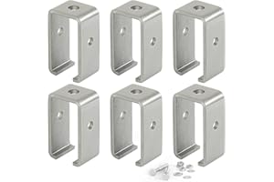 WIMART Channel Trolley Track Hanger Bracket, Intermediate Support Bracket for All 1-5/8" Strut Channel, Heavy Duty Track Joiner Support Bracket (Set 4)