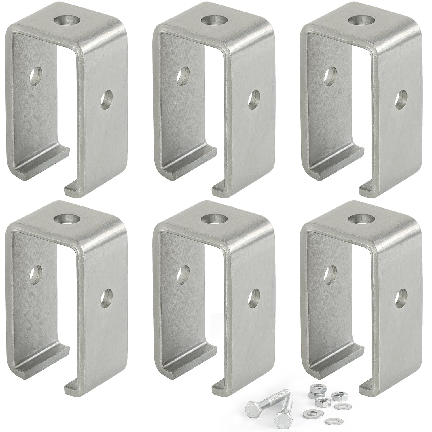 Photo 1 of Channel Trolley Track Hanger Bracket, Intermediate Support Bracket for All 1-5/8" Strut Channel, Heavy Duty Track Joiner Support Bracket (Set 4)