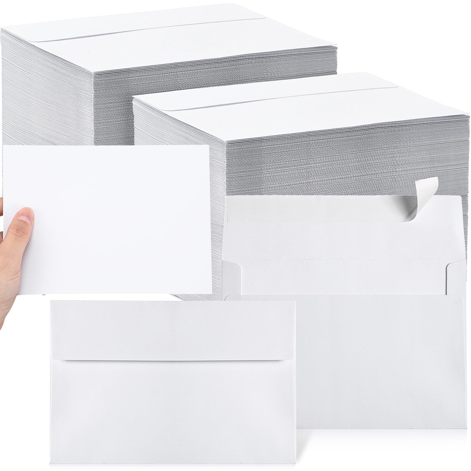 Photo 1 of Fainne 600 Pcs White Envelopes Self Adhesive Printable Envelope Bulk for Invitation, Wedding, Baby Shower, Photography, Thank Note, Postcard, Greeting Card, Mailing, Graduation (A6 4.75 x 6.5 Inch)