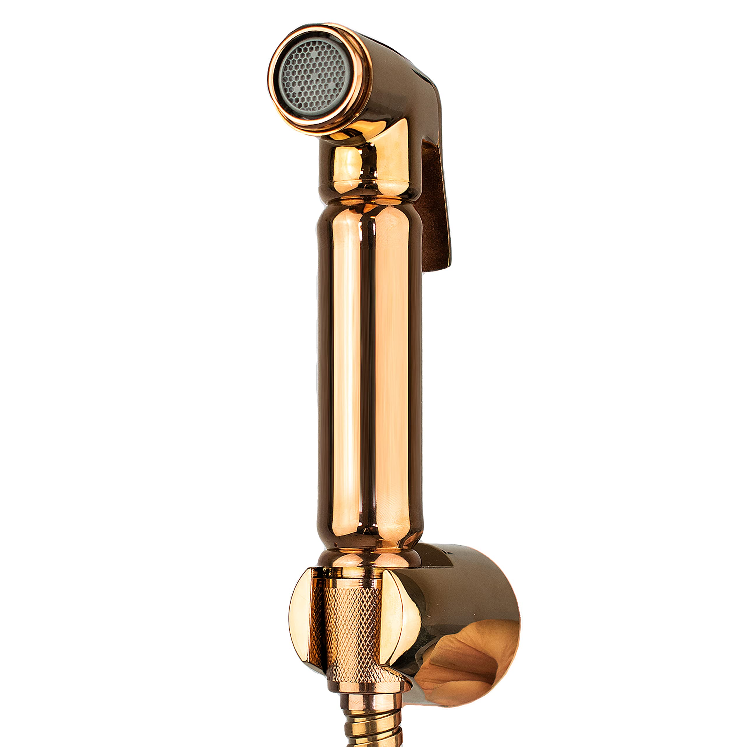 Xcel Home Handheld Douche Sprayer Kit | Rose Gold | Muslim Shattaf Shower for Toilet Bathroom | Wall Mounted Bidet for Hygiene, Pet Wash | 1.2m Shower Hose & Holder Included