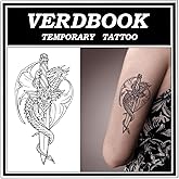 2 Sheets Waterproof Temporary Tattoo Last 7-15 Days, Dragon &amp; Sword Pattern | Semi Permanent Tattoos，30s Apply Realistic Body Stickers for Beach Parties Festival Daily Wear, Fake Tattoo for Women &amp; Men