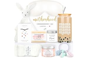 Launrada New Mom Care Package: Postpartum Gift Basket for Women After Birth, Including Self-Care Essentials, Spa Items, and O