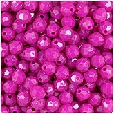 BeadTin Mulberry Opaque 8mm Faceted Round Craft Beads (450pcs)