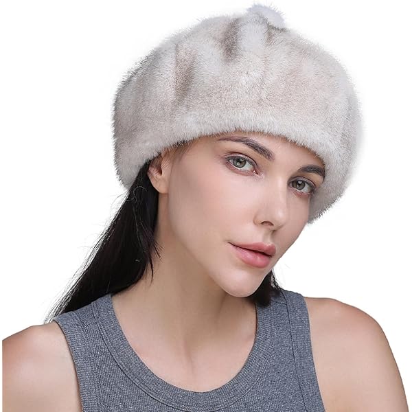 Amazon.com: Winter Faux Fur Furry Beret Hats Warm Fluffy Plush