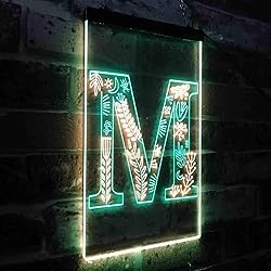 ADVPRO Letter M Initial Monogram Family Name Dual